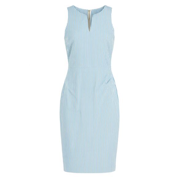 Sara Campbell Blue Stripe Sheath Mini Dress Size 8 - Picture 1 of 7
